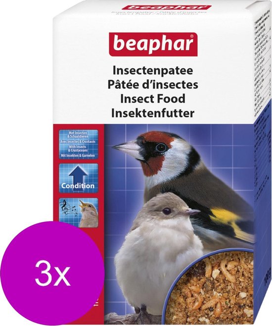 Beaphar Insect Patee - Nourriture pour oiseaux - 3 x 100 g