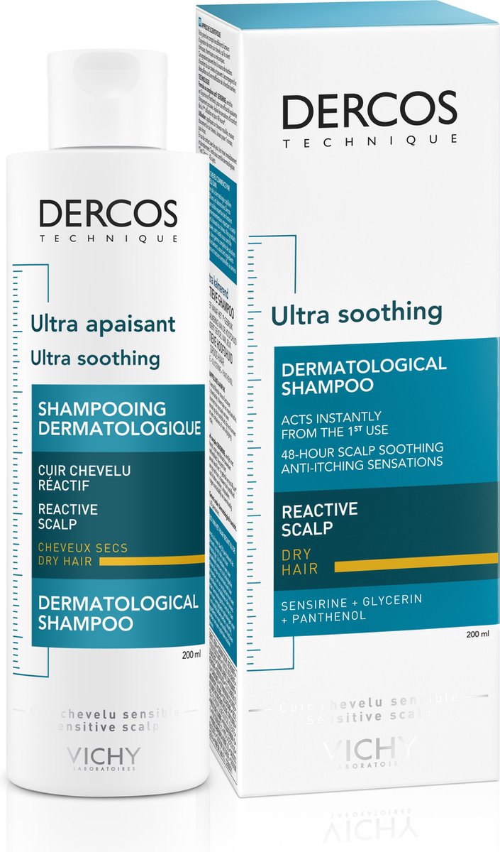 Vichy Dercos Technique UltraKalmerende Shampoo voor droog haar 200ml bol
