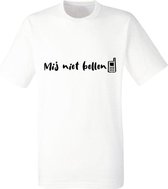 Mij niet bellen Heren t-shirt | Chateau Meiland | Martien Meiland | wijnen | grappig | gezeik | cadeau | Wit