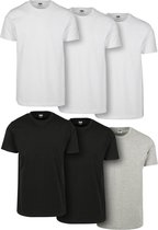 Urban Classics Heren Tshirt -M- Basic 6-Pack Multicolours