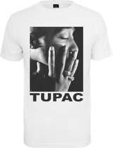 Urban Classics Tupac Heren Tshirt -2XL- Tupac Profile Wit