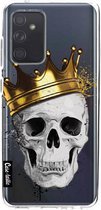 Casetastic Samsung Galaxy A52 (2021) 5G / Galaxy A52 (2021) 4G Hoesje - Softcover Hoesje met Design - Royal Skull Print