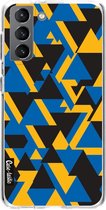 Casetastic Samsung Galaxy S21 4G/5G Hoesje - Softcover Hoesje met Design - Mixed Triangles Print