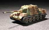 The 1:72 Model Kit of a German SD.KFZ.186 Jagdtiger with Zimmerit.

Plastic Kit 
Glue not included
Dimension 145 * 50 mm
94 Plastic parts
The manufacturer of the kit is Trump