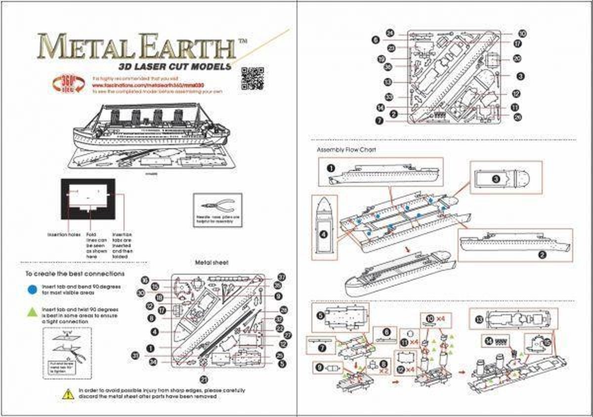 Metal Earth Modelbouw 3D Titanic - Metaal — afbeelding 9