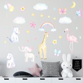 Muursticker | Dieren | Vlinders | Regenboog | Wanddecoratie | Muurdecoratie | Slaapkamer | Kinderkamer | Babykamer | Jongen | Meisje | Decoratie Sticker |