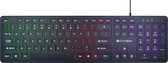 Silvergear® Gaming Toetsenbord - RGB Led Gaming Keyboard - QWERTY - Regenboog Verlichting - Soft Button Systeem - Multimedia Toetsen - Basic Flatcaps Platte Toetsen