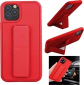 BackCover met Grip - Telefoonhoesje met uitklapbaar standaard - Hoesje voor Apple iPhone 11 Pro Max (6.5) - Rood