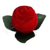 Ringdoosje roosje incl. GRATIS ring - aanzoek - verloving - bruiloft - Valentijn - huwelijksaanzoek - liefde - rood - sieradendoos - ring - cadeau