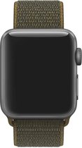Shop4 - Bandje voor Apple Watch 1 42mm - Nylon Donker Groen