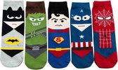 Crazy Soxx - kindersokken 5 paar - Superhelden - grappige sokken - batman - superman - hulk - spiderman