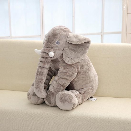 ga sightseeing passagier val Knuffel olifant XXL – Knuffel voor baby – Olifant knuffel XXL- Grijs |  bol.com