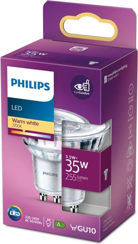 Philips LED Spot 35W GU10 Warm Wit