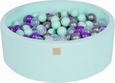 Ballenbak KATOEN Mint - 90x30 incl. 200 ballen - Geel, Rood, Donker Groen, Oranje, Blauw