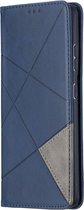 Coverup Geometric Book Case - Geschikt voor Samsung Galaxy S21 Ultra Hoesje - Blauw