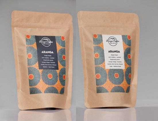 Tanza Coffee Aranga Proefpakket | Giftset | Cadeaupakket | Koffiepakket | Biologische Vers Gebrande Koffiebonen | Tanzania Single Origin | Specialty Koffie | 500 Gram