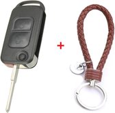 Autosleutel 2 knoppen klapsleutel met batterij (2x) geschikt voor Mercedes sleutel / Mercedes Vito / Mercedes Sprinter / Mercedes M-klasse / V-klasse / mercedes sleutel behuizing .