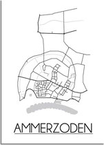 Ammerzoden Plattegrond poster A3 poster (29,7x42cm) - DesignClaud