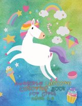 Awesome Unicorn Coloring Book For Girls Ages 4-8