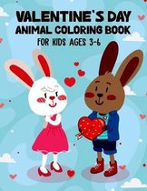 Valentine's Day Animal Coloring Book for Kids Ages 3-6
