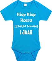 Baby rompertje korte mouw met eigen naam | Hiep hiep hoera 1 jaar | eerste verjaardag jongen meisje | Cakesmash outfit | maat 56