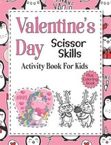 Valentine's Day Scissor Skills Activity Book For Kids