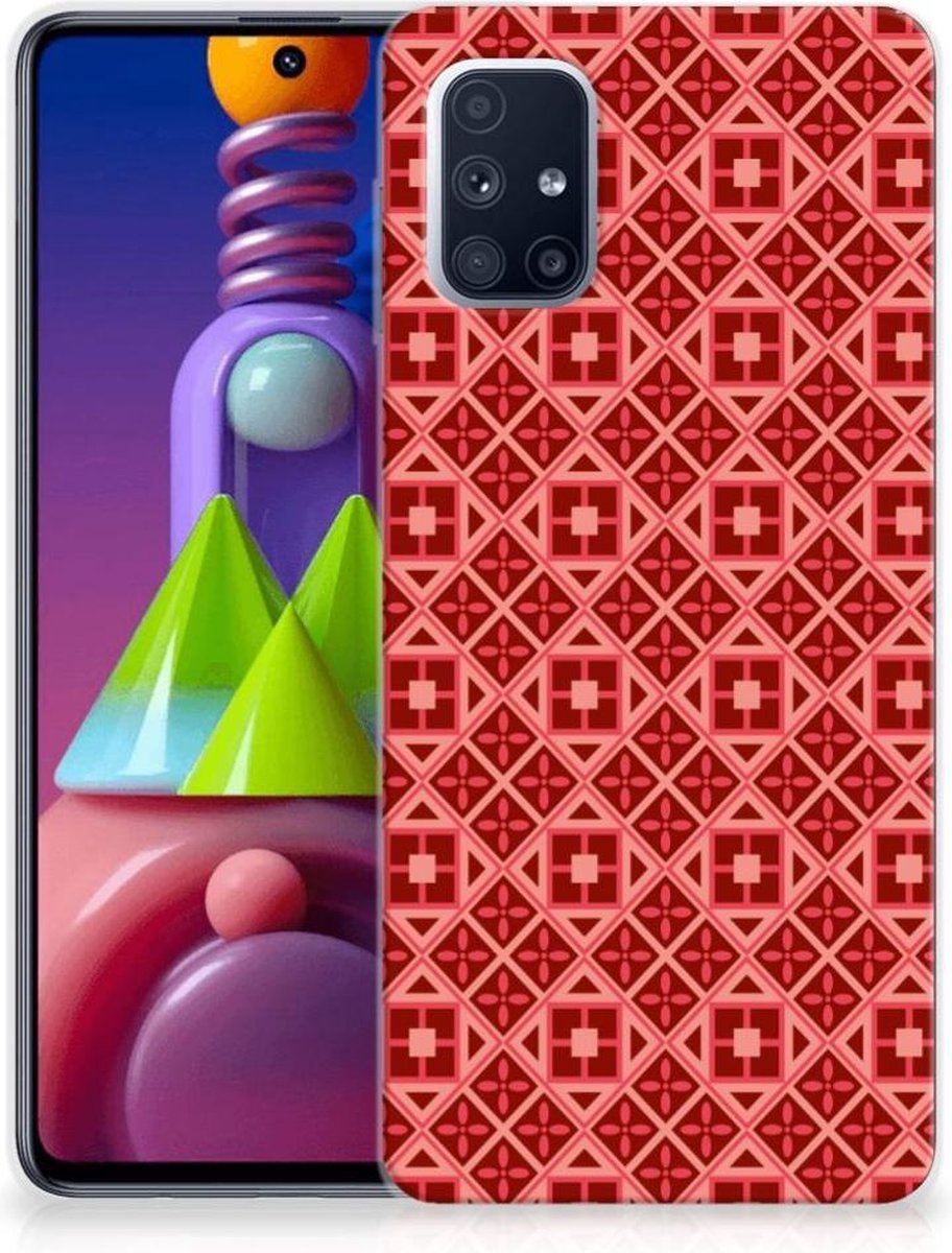 Samsung Galaxy M51 TPU bumper Batik Rood