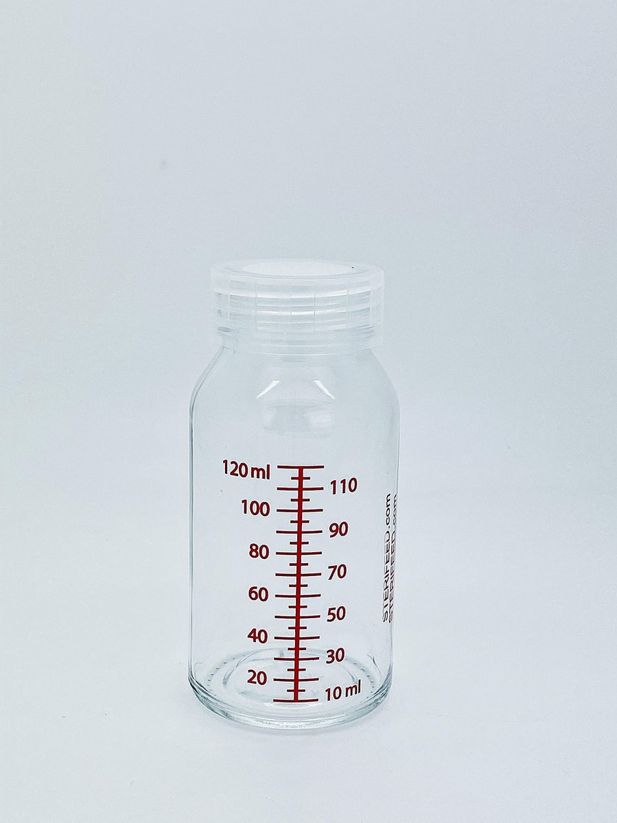 Sterifeed Glazen Moedermelk bewaarfles / babyfles glas 120ml 5 stuks - Sterifeed