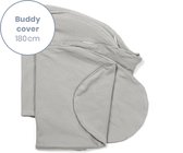 Doomoo Buddy Cover - Hoes voor Voedingskussen Buddy - Biologisch Katoen - 180 cm - Bamboo Grey