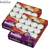 Bolsius Waxinelichtjes - 80 Stuks - Wit