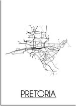 Pretoria Plattegrond poster B2 poster (50x70cm) DesignClaud