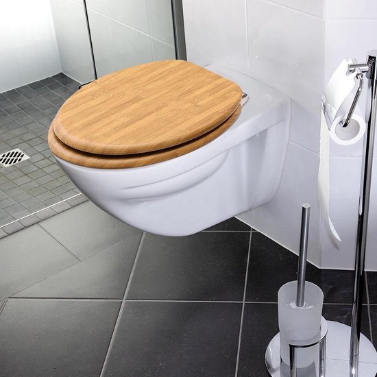 Tidyard Toiletbril, toiletbril, wc-deksel, toiletbril, 45 x 36 x 5 cm
