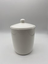 Pot de rangement Douwe Egberts | 2 L. | Bocaux de conservation avec couvercle | Porcelaine | Blanc