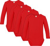 Link Kidswear Unisex Rompertje - Rood - Maat 50/56