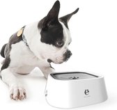 E-Bolit - Drinkbak voor Honden - Huisdier - Waterbak - 1.5L -  Anti Knoei - Anti mors - Verminderd Slobberen - Onderweg - Hond - Drinkbak - Water bowl - Wit - grijs