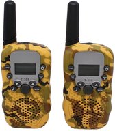 DrPhone WT388- 22 kanaals Walkie Talkies - Voor Kinderen – 6 Kilometer - Camouflage Geel