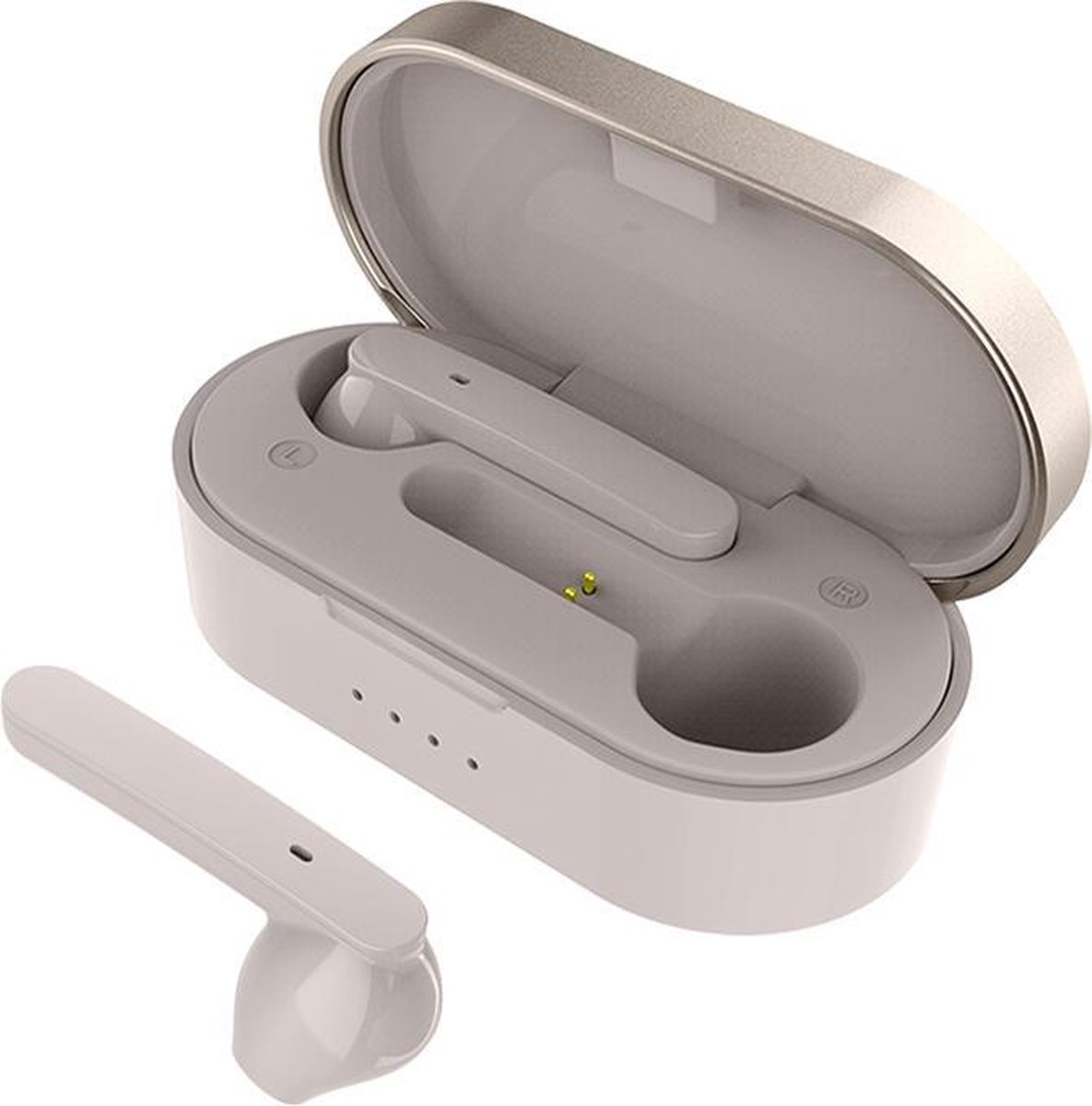 Pro-Care Excellent Quality™ Dual Bluetooth 5.0 Draadloze oordopjes - Inline-Microfoon - Geschikt vooriPhone en Android Smartphones - Active Noise Reduction - Sweat and Waterproof IPX5 - Wit
