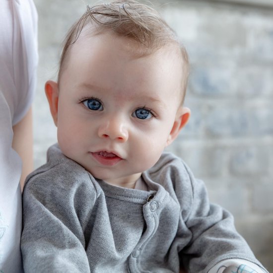 Verhip baby vestje - babykleding - 50/56 -grijs- blauw - newborn-  biologisch katoen -... | bol.com