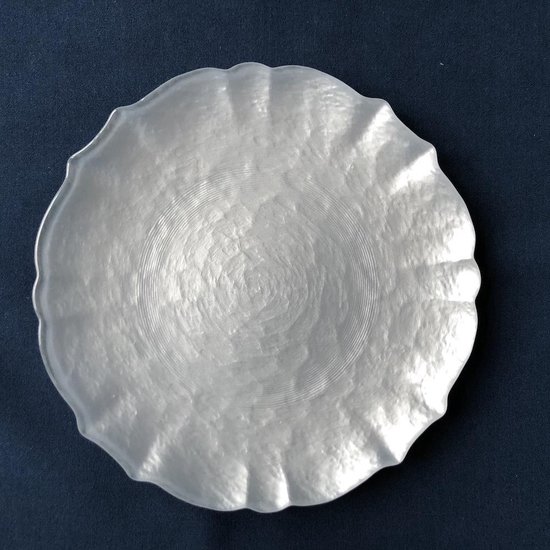 Assiette baroque - nacre blanche - 27 cm (lot de 2) | bol