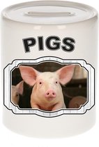 Dieren liefhebber varken spaarpot  9 cm jongens en meisjes - keramiek - Cadeau spaarpotten varkens liefhebber