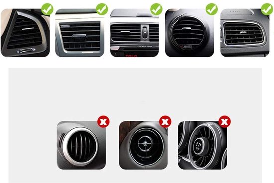 Autohouder telefoon smartphone -Smartphone mobile car phone holder - Handsfree bellen-Universele telefoon houder voor in de auto(ventilatie rooster) - (360 graden draaibaar)  Verstelbaar - Apple iPhone - Android-