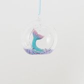 Sass & Belle - Open Kerstbal - Glitter Zeemeermin glas
