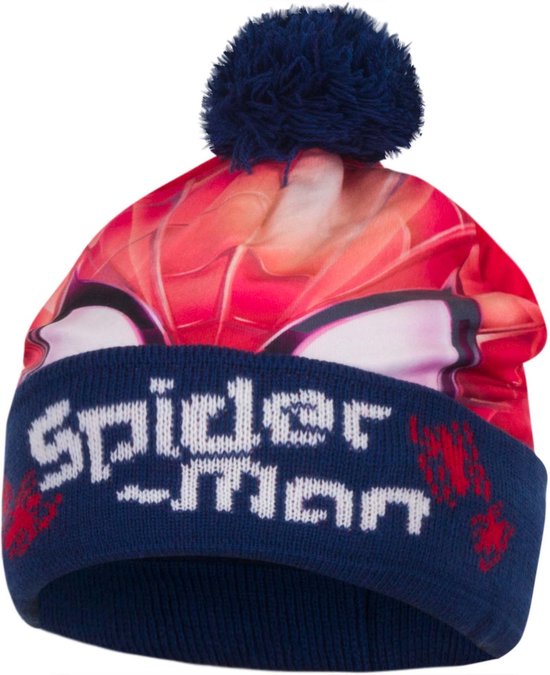 Marvel Spiderman Muts - Blauw - maat 54 cm (+/- 3-6 jaar)