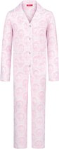 Exclusief Luxueus Kinder nachtkleding Luxe mooie zacht roze Girly Pyjama van Hanssop met verfijnde kant rand details en luxe kraag verwerking, Meisjes Pyjama, zacht roze bloem prin