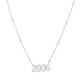 Nana dames ketting met jaarzilverkleurig-2006