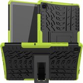 Rugged Kickstand Back Cover - Geschikt voor Samsung Galaxy Tab A7 (2020) Hoesje - Groen