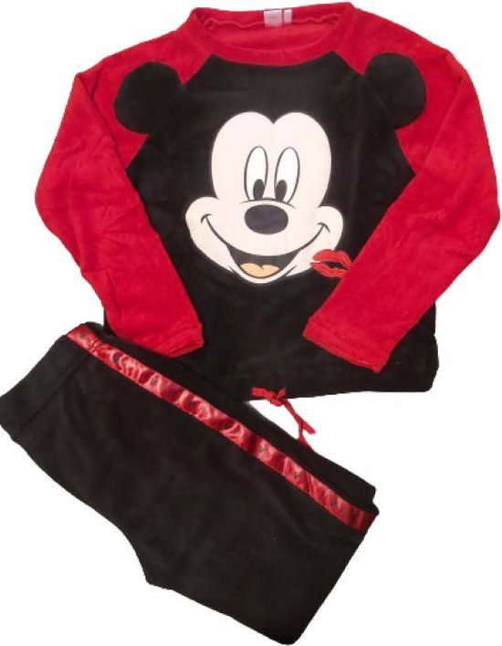 Pyjama femme polaire Mickey Mouse rouge L. | bol.com