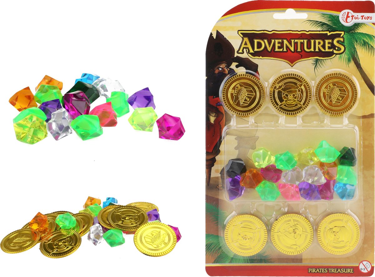 Piraten schat met munten en diamanten - Play Adventures