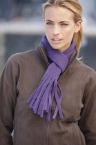 Fleece sjaal met franjes 150 cm  Zwart