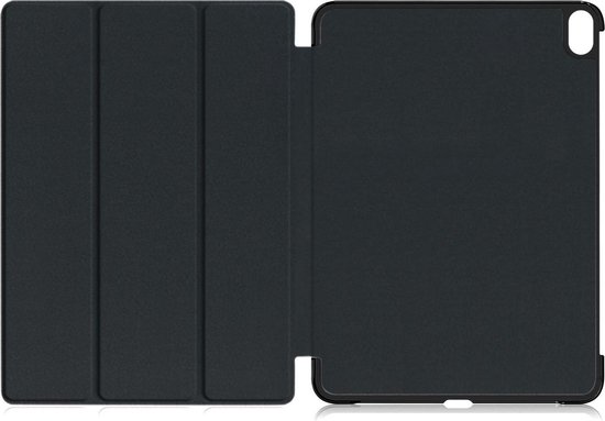 iPad Air 10.9 (2020) hoes - Étui à trois volets - Couverture rigide - Zwart